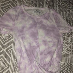 Hollister tie dye criss cross shirt